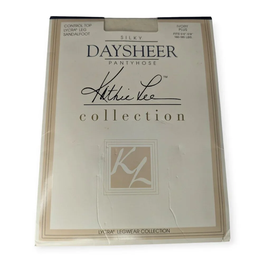 Kathie Lee Collection Ivory Plus Silky Daysheer Control Top Pantyhose Unused
